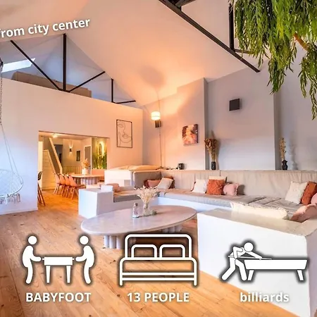 Дом отдыха Le Loft Triplex 200m2 Avec Billard Au Centre-ville *