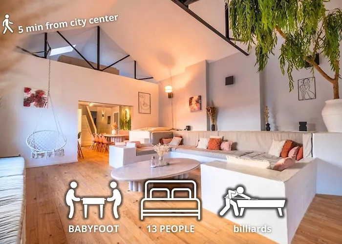 Σπίτι διακοπών Le Loft Triplex 200m2 Avec Billard Au Centre-ville *